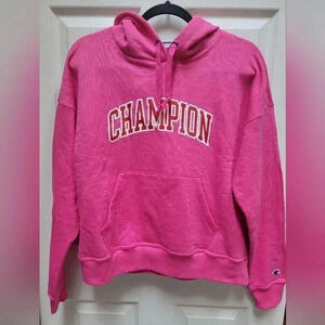 Champion Women's Hooded Pull Over Sweatshirt Pink Size Small NWOT